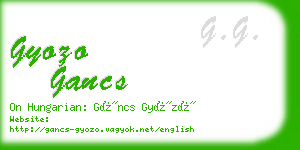 gyozo gancs business card